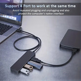 USB 3.0 Hub, 4-Port USB Hub USB Splitter USB Expander for Laptop, Xbox, Flash Drive, HDD, Console, Printer, Camera,Keyborad