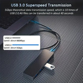 USB 3.0 Hub, 4-Port USB Hub USB Splitter USB Expander for Laptop, Xbox, Flash Drive, HDD, Console, Printer, Camera,Keyborad