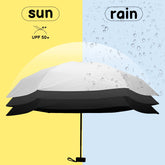 Mini Folding Umbrella with Case, Lightweight Portable Umbrella, Light Compact Rain Umbrella for Travel Outdoor Daily Use, Small Sun & Rain Pocket Umbrella for Girls and Women(Black)